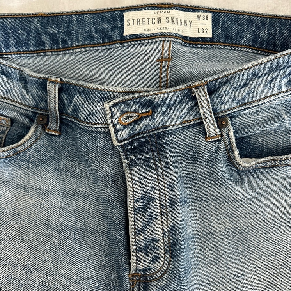 Top Man Stretch Skinny Jeans.